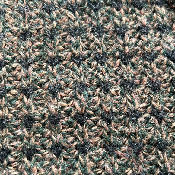 Vintage Woolrich Wool Green/Brown Geometric Sweater Crewneck Fisherman XL - Picture 7 of 11